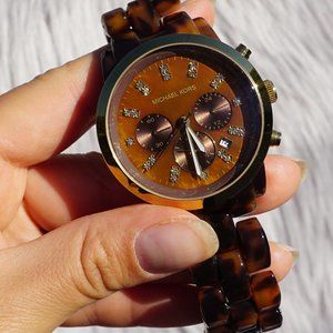 Michael Kors Classic Tortoiseshell 2010s Gold Watch